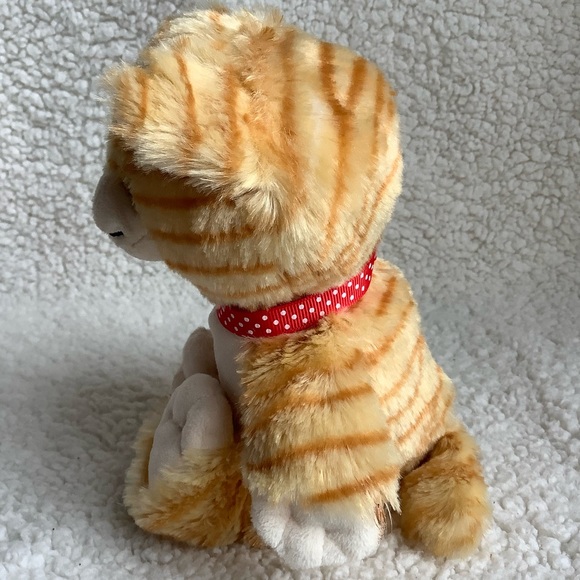 Kinder Surprise 9 Inch Striped Orange Cat Plush Stuffed Animal Toy - Picture 5 of 6